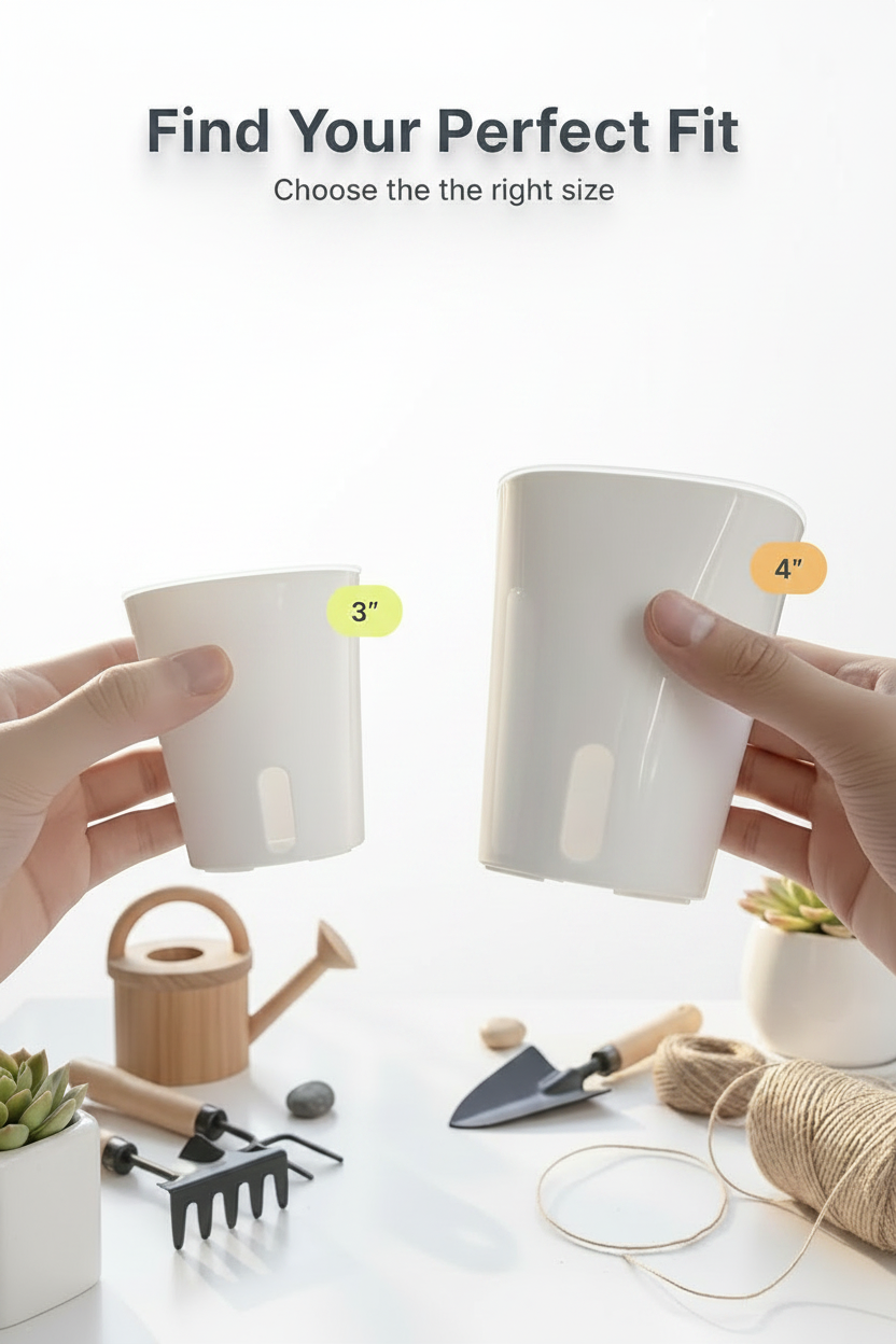 Self Watering Pots White Background
